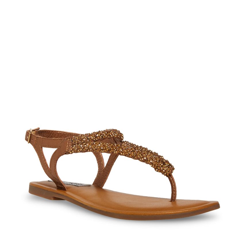 Sandalias Planas Steve Madden Sydney-r Mujer Doradas | ES ME43S6